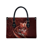 Personalised All Red New Zealand Darts Leather Bag Aoteroa Fern Maori Galaxy Style - Aussie Hoodie