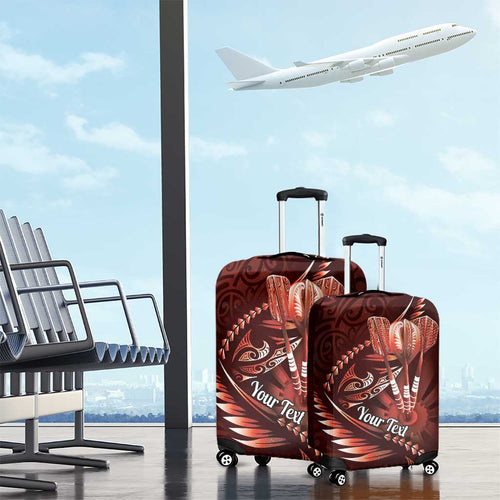 Personalised All Red New Zealand Darts Luggage Cover Aoteroa Fern Maori Galaxy Style