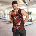Personalised All Red New Zealand Darts Men Tank Top Aoteroa Fern Maori Galaxy Style