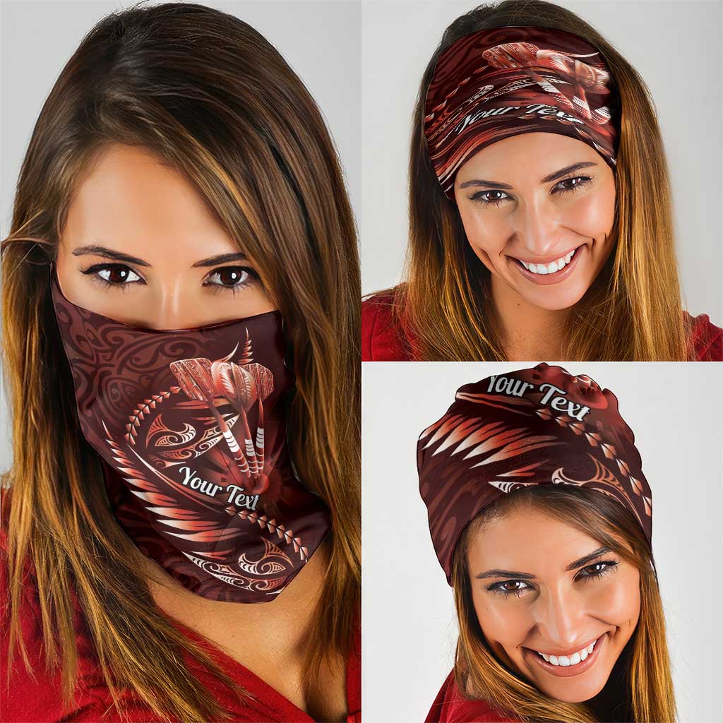 Personalised All Red New Zealand Darts Neck Gaiter Aoteroa Fern Maori Galaxy Style - Aussie Hoodie