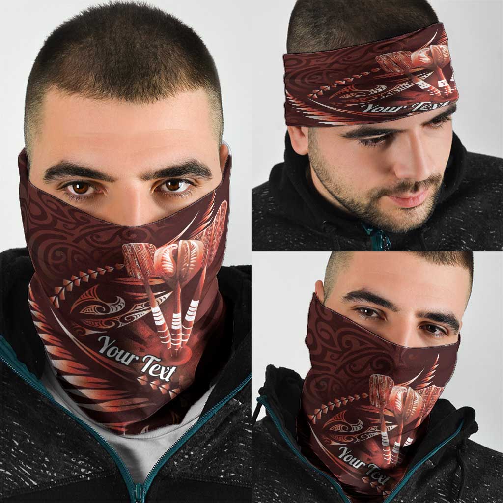 Personalised All Red New Zealand Darts Neck Gaiter Aoteroa Fern Maori Galaxy Style - Aussie Hoodie