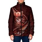 Personalised All Red New Zealand Darts Padded Jacket Aoteroa Fern Maori Galaxy Style - Aussie Hoodie