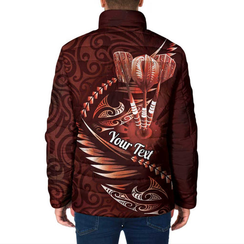Personalised All Red New Zealand Darts Padded Jacket Aoteroa Fern Maori Galaxy Style - Aussie Hoodie