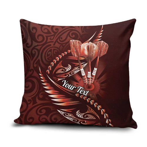 Personalised All Red New Zealand Darts Pillow Cover Aoteroa Fern Maori Galaxy Style - Aussie Hoodie