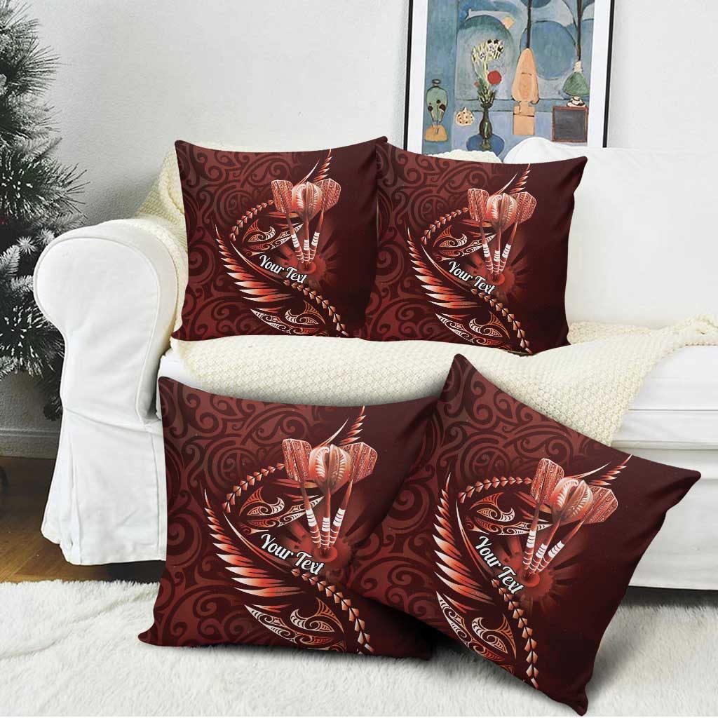 Personalised All Red New Zealand Darts Pillow Cover Aoteroa Fern Maori Galaxy Style - Aussie Hoodie