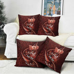 Personalised All Red New Zealand Darts Pillow Cover Aoteroa Fern Maori Galaxy Style - Aussie Hoodie