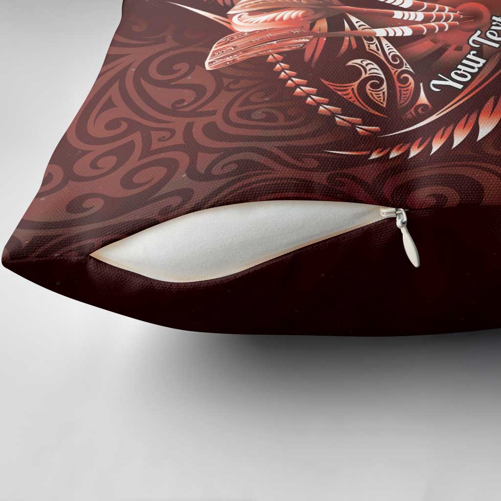 Personalised All Red New Zealand Darts Pillow Cover Aoteroa Fern Maori Galaxy Style - Aussie Hoodie
