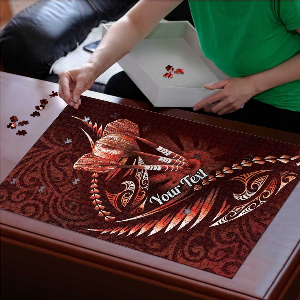 Personalised All Red New Zealand Darts Puzzle Aoteroa Fern Maori Galaxy Style - Aussie Hoodie