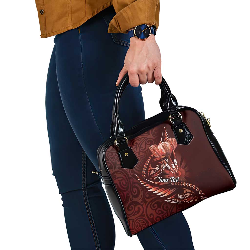 Personalised All Red New Zealand Darts Shoulder Handbag Aoteroa Fern Maori Galaxy Style