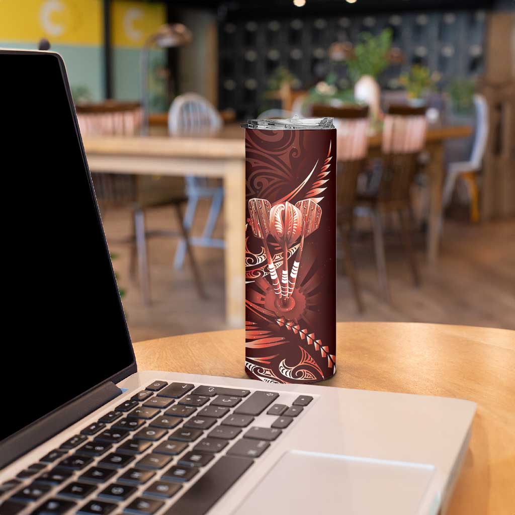 All Red New Zealand Darts Skinny Tumbler Aoteroa Fern Maori Galaxy Style
