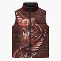 Personalised All Red New Zealand Darts Sleeveless Puffer Jacket Aoteroa Fern Maori Galaxy Style - Aussie Hoodie