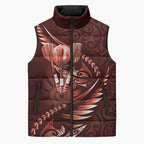 Personalised All Red New Zealand Darts Sleeveless Puffer Jacket Aoteroa Fern Maori Galaxy Style - Aussie Hoodie