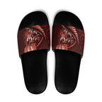 Personalised All Red New Zealand Darts Slide Sandals Aoteroa Fern Maori Galaxy Style - Aussie Hoodie