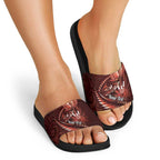 Personalised All Red New Zealand Darts Slide Sandals Aoteroa Fern Maori Galaxy Style - Aussie Hoodie