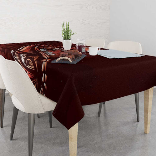 Personalised All Red New Zealand Darts Tablecloth Aoteroa Fern Maori Galaxy Style