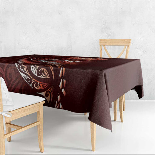 Personalised All Red New Zealand Darts Tablecloth Aoteroa Fern Maori Galaxy Style