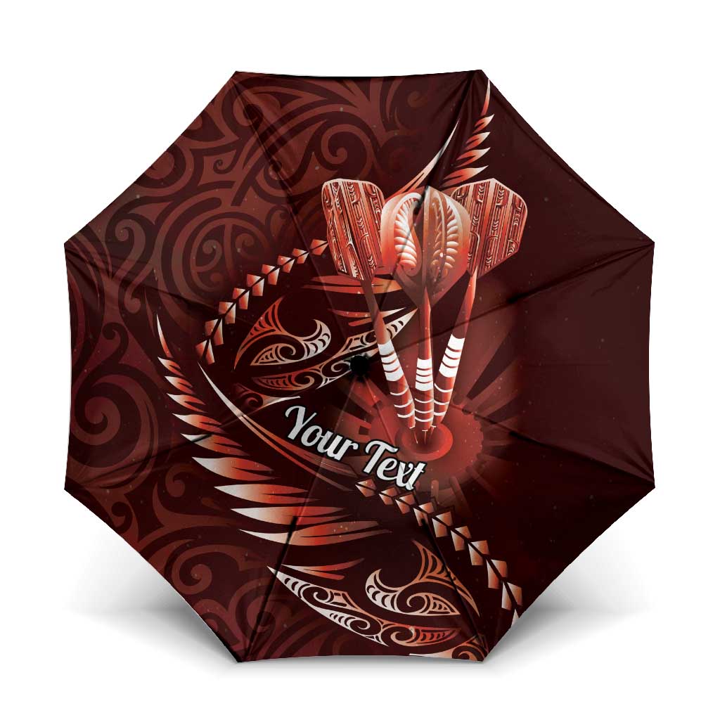 Personalised All Red New Zealand Darts Umbrella Aoteroa Fern Maori Galaxy Style - Aussie Hoodie