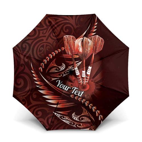 Personalised All Red New Zealand Darts Umbrella Aoteroa Fern Maori Galaxy Style - Aussie Hoodie