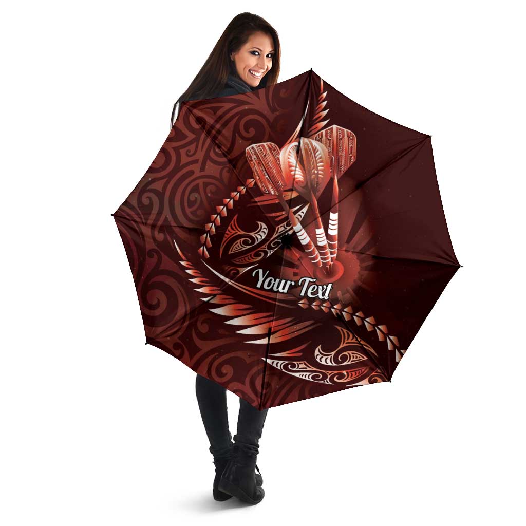 Personalised All Red New Zealand Darts Umbrella Aoteroa Fern Maori Galaxy Style - Aussie Hoodie