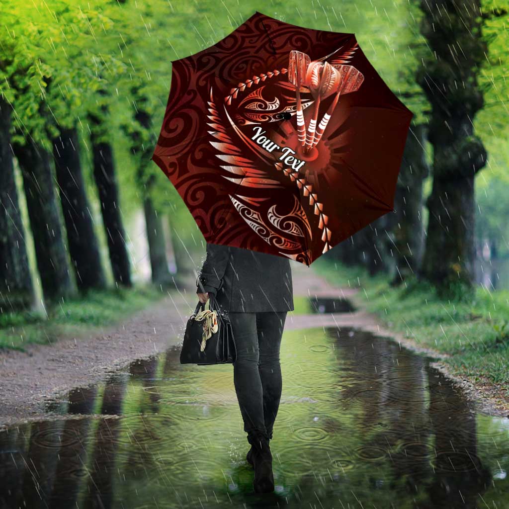 Personalised All Red New Zealand Darts Umbrella Aoteroa Fern Maori Galaxy Style - Aussie Hoodie