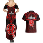 melbourne-renegades-cricket-couples-matching-summer-maxi-dress-and-hawaiian-shirt-2023-unique-indigenous-art-mix-polynesian-pattern