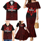 melbourne-renegades-cricket-family-matching-mermaid-dress-and-hawaiian-shirt-2023-unique-indigenous-art-mix-polynesian-pattern