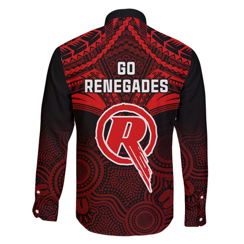 melbourne-renegades-cricket-family-matching-mermaid-dress-and-hawaiian-shirt-2023-unique-indigenous-art-mix-polynesian-pattern