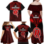 melbourne-renegades-cricket-family-matching-off-shoulder-long-sleeve-dress-and-hawaiian-shirt-2023-unique-indigenous-art-mix-polynesian-pattern