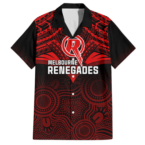 melbourne-renegades-cricket-family-matching-off-shoulder-maxi-dress-and-hawaiian-shirt-2023-unique-indigenous-art-mix-polynesian-pattern