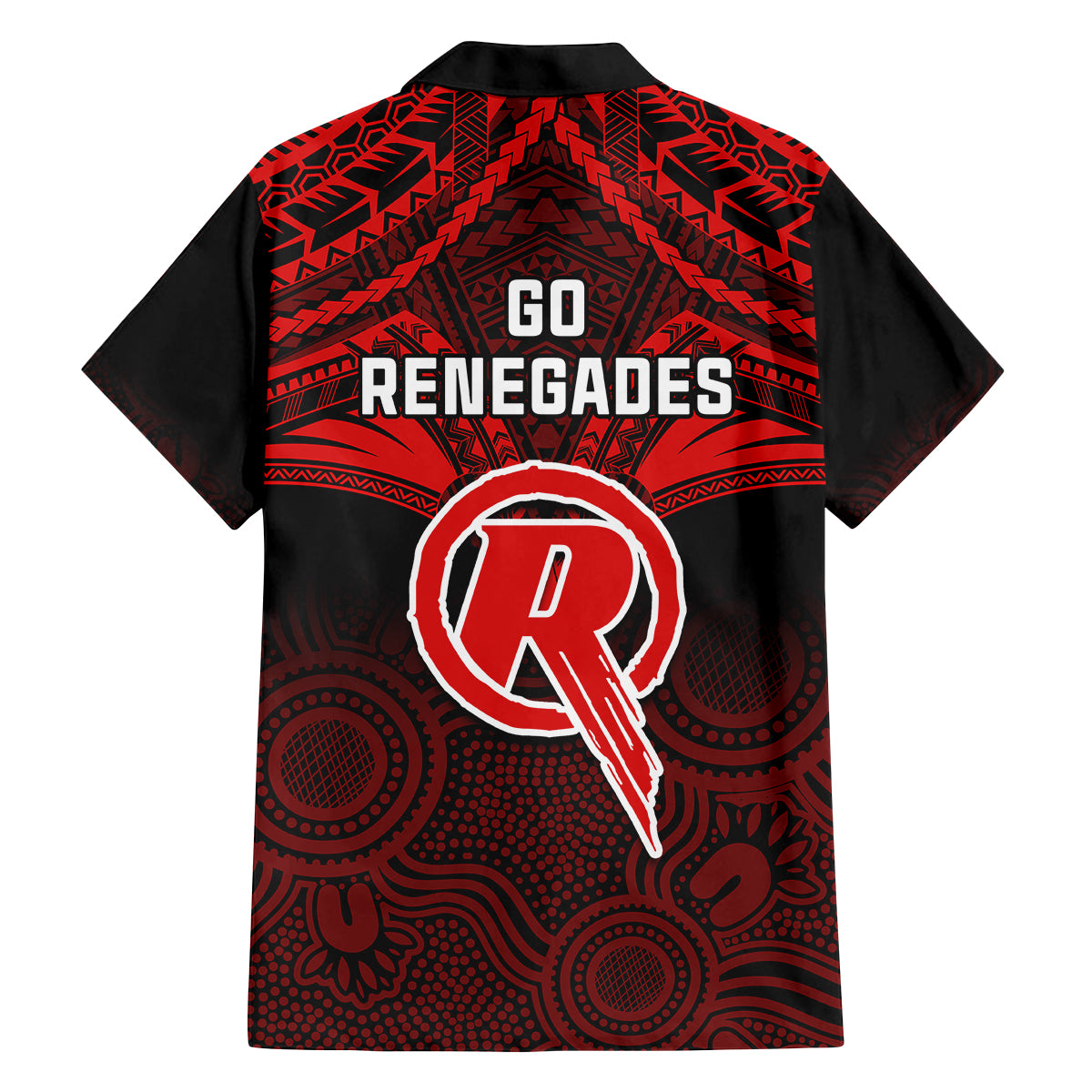 melbourne-renegades-cricket-family-matching-off-shoulder-maxi-dress-and-hawaiian-shirt-2023-unique-indigenous-art-mix-polynesian-pattern