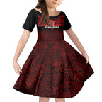 Melbourne Renegades Cricket Family Matching Off Shoulder Short Dress and Hawaiian Shirt 2023 Unique Indigenous Art Mix Polynesian Pattern LT14