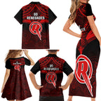 melbourne-renegades-cricket-family-matching-short-sleeve-bodycon-dress-and-hawaiian-shirt-2023-unique-indigenous-art-mix-polynesian-pattern