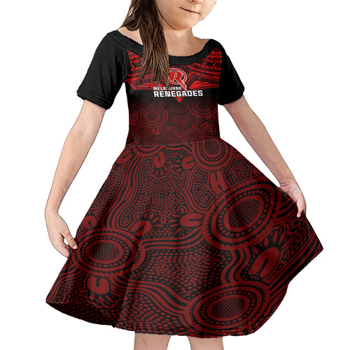 melbourne-renegades-cricket-family-matching-summer-maxi-dress-and-hawaiian-shirt-2023-unique-indigenous-art-mix-polynesian-pattern