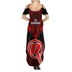 melbourne-renegades-cricket-family-matching-summer-maxi-dress-and-hawaiian-shirt-2023-unique-indigenous-art-mix-polynesian-pattern