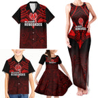 melbourne-renegades-cricket-family-matching-tank-maxi-dress-and-hawaiian-shirt-2023-unique-indigenous-art-mix-polynesian-pattern
