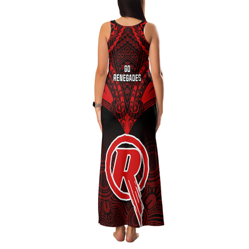 melbourne-renegades-cricket-family-matching-tank-maxi-dress-and-hawaiian-shirt-2023-unique-indigenous-art-mix-polynesian-pattern