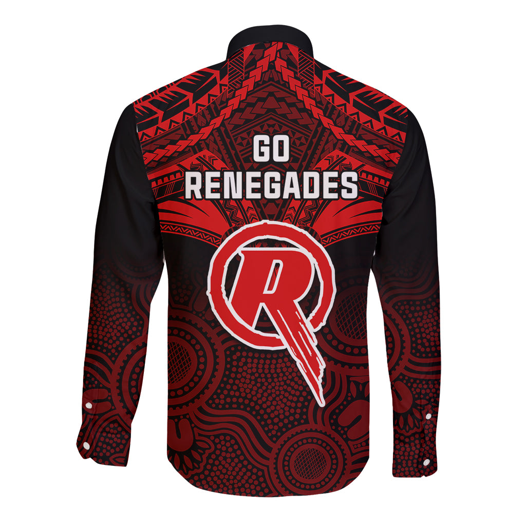 melbourne-renegades-cricket-long-sleeve-button-shirt-2023-unique-indigenous-art-mix-polynesian-pattern