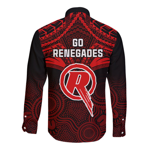 melbourne-renegades-cricket-long-sleeve-button-shirt-2023-unique-indigenous-art-mix-polynesian-pattern