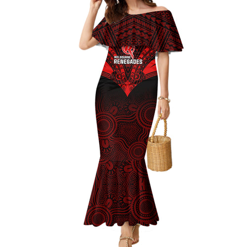 melbourne-renegades-cricket-mermaid-dress-2023-unique-indigenous-art-mix-polynesian-pattern