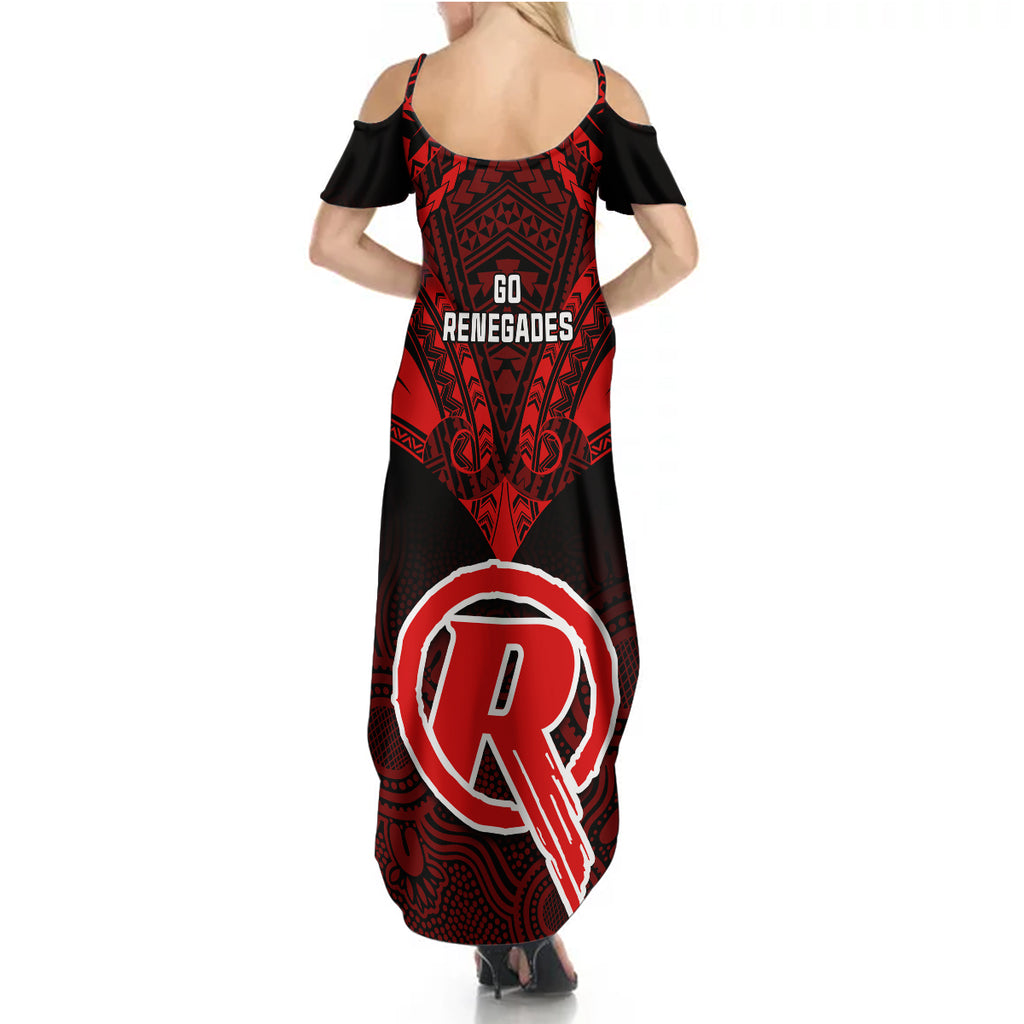 melbourne-renegades-cricket-summer-maxi-dress-2023-unique-indigenous-art-mix-polynesian-pattern