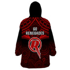 melbourne-renegades-cricket-wearable-blanket-hoodie-2023-unique-indigenous-art-mix-polynesian-pattern