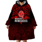melbourne-renegades-cricket-wearable-blanket-hoodie-2023-unique-indigenous-art-mix-polynesian-pattern
