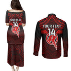 custom-melbourne-renegades-cricket-couples-matching-puletasi-dress-and-long-sleeve-button-shirts-2023-unique-indigenous-art-mix-polynesian-pattern
