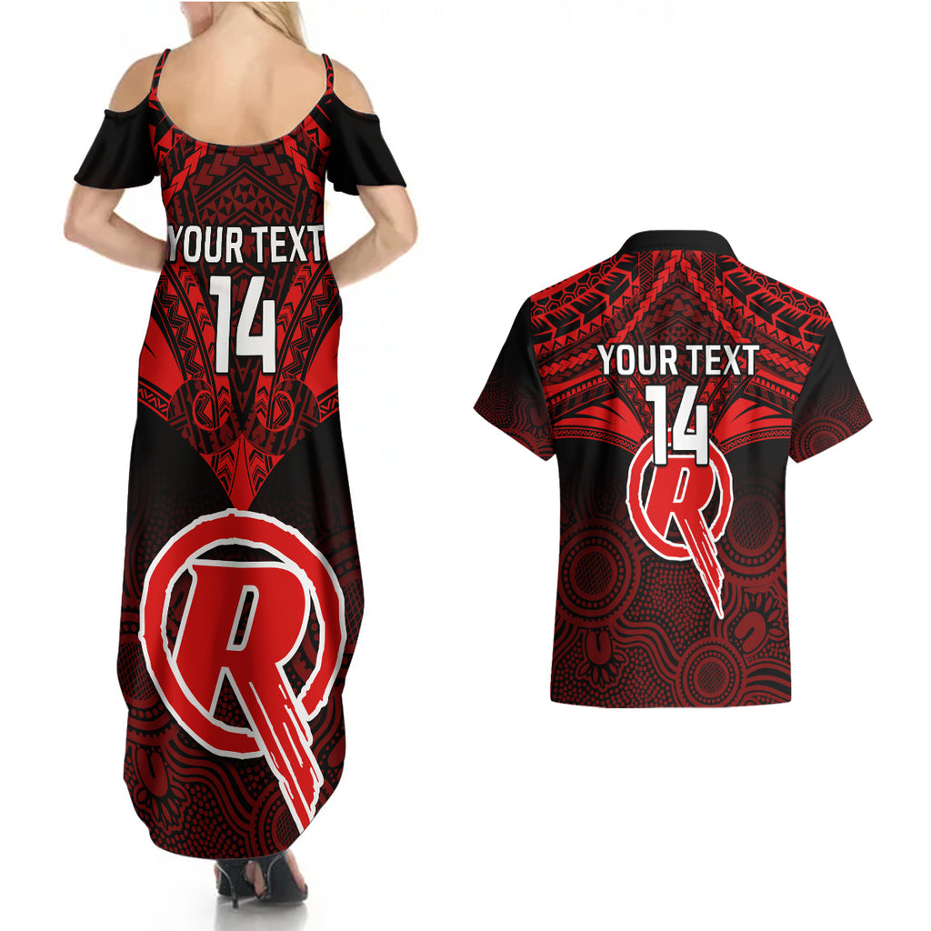 custom-melbourne-renegades-cricket-couples-matching-summer-maxi-dress-and-hawaiian-shirt-2023-unique-indigenous-art-mix-polynesian-pattern
