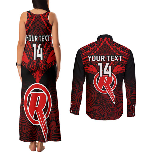 custom-melbourne-renegades-cricket-couples-matching-tank-maxi-dress-and-long-sleeve-button-shirts-2023-unique-indigenous-art-mix-polynesian-pattern