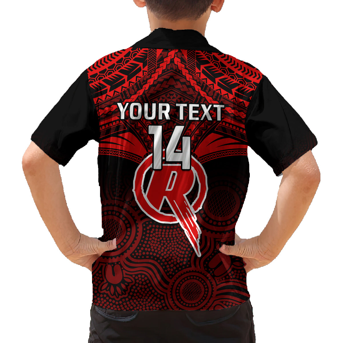 custom-melbourne-renegades-cricket-kid-hawaiian-shirt-2023-unique-indigenous-art-mix-polynesian-pattern