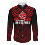 custom-melbourne-renegades-cricket-long-sleeve-button-shirt-2023-unique-indigenous-art-mix-polynesian-pattern