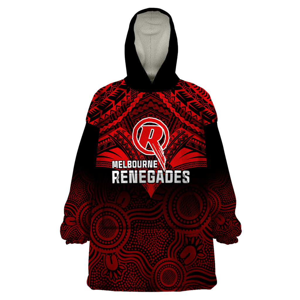 custom-melbourne-renegades-cricket-wearable-blanket-hoodie-2023-unique-indigenous-art-mix-polynesian-pattern