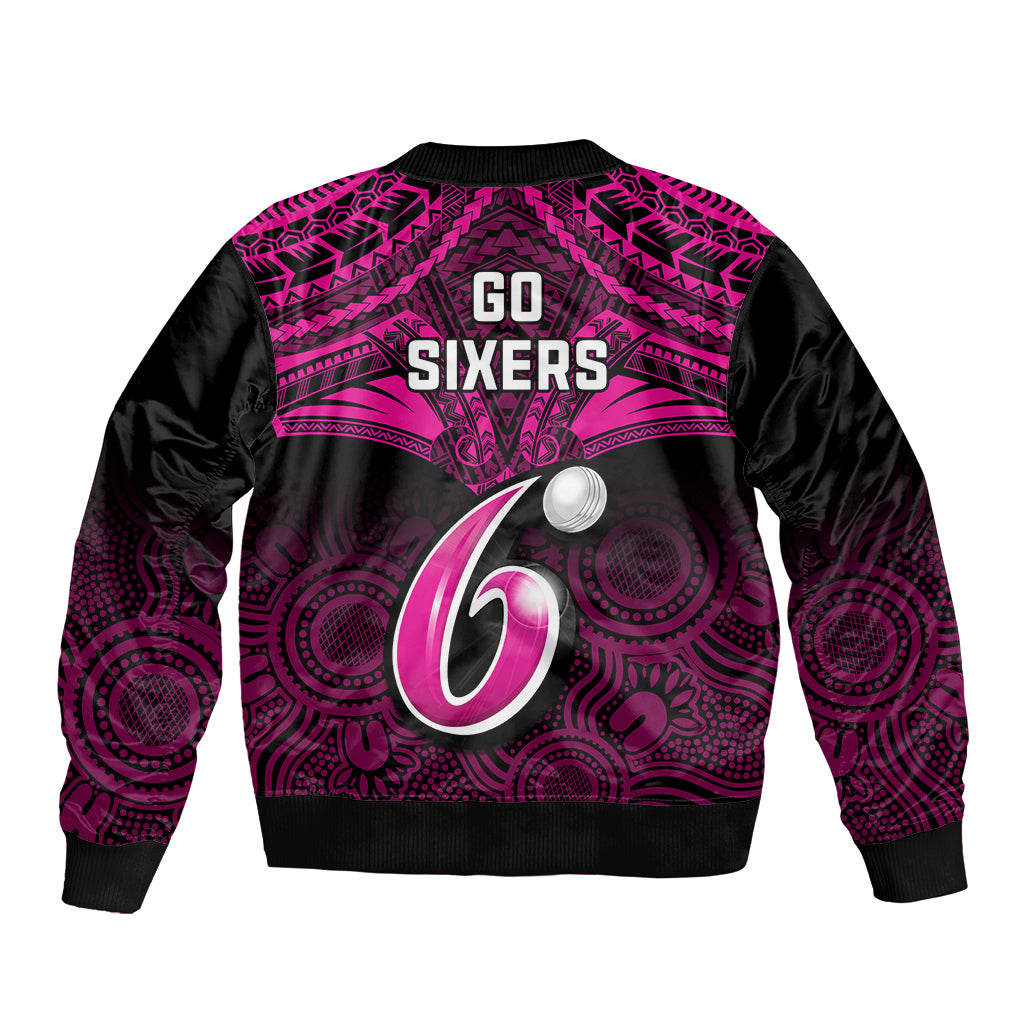 sydney-sixers-cricket-bomber-jacket-2023-unique-indigenous-art-mix-polynesian-pattern