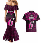 sydney-sixers-cricket-couples-matching-mermaid-dress-and-hawaiian-shirt-2023-unique-indigenous-art-mix-polynesian-pattern
